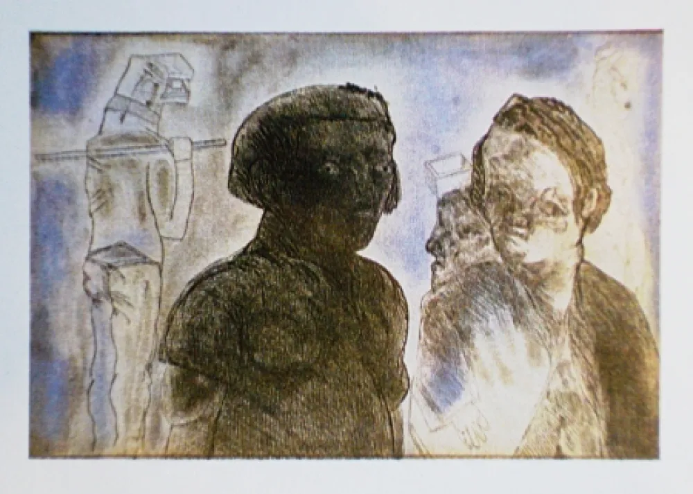 Radierung Und Aquatinta Cuevas - Pescadores de Blanes