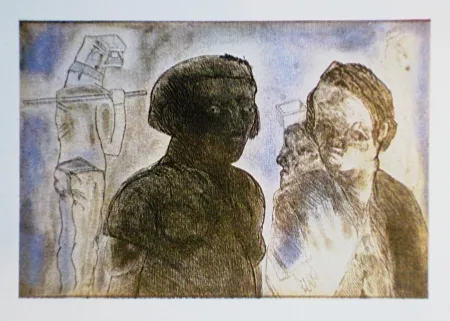 Radierung Und Aquatinta Cuevas - Pescadores de Blanes