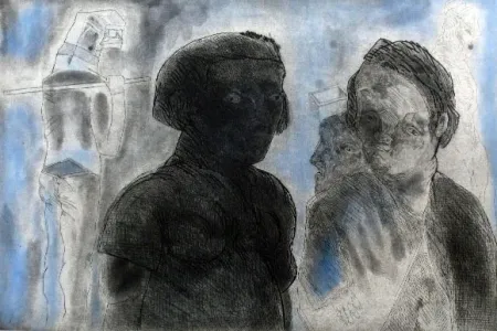 Radierung Und Aquatinta Cuevas - Pescadores en Blanes