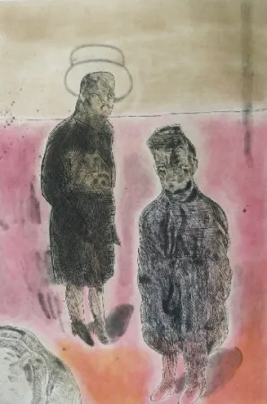 Radierung Und Aquatinta Cuevas - Travestistas