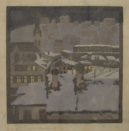 Holzschnitt Cunz - Abend