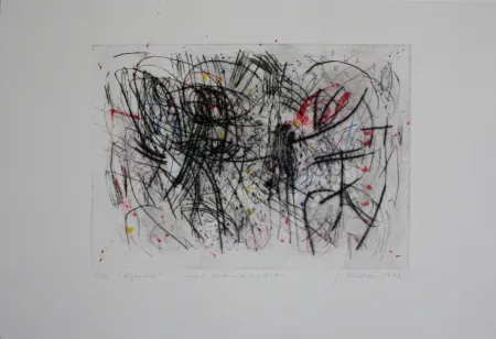 Kaltnadelradierung Czichon - Gegenüber / Across