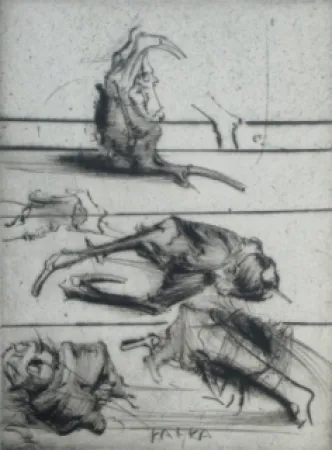 Radierung Dado - Kafka