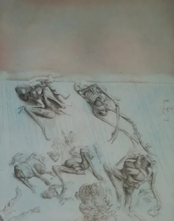 Kaltnadelradierung Dado - Néant