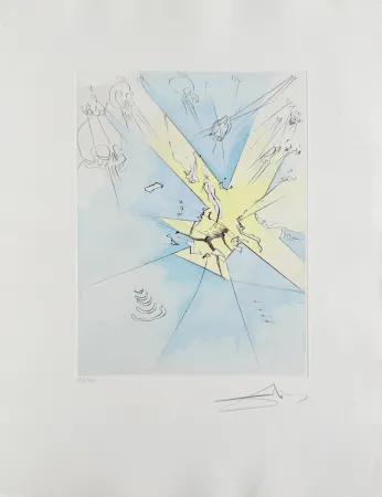 Radierung Dali - A Shattering Entrance upon the American Stage