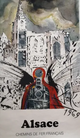 Plakat Dali - Alsace - Chemins de Fer français