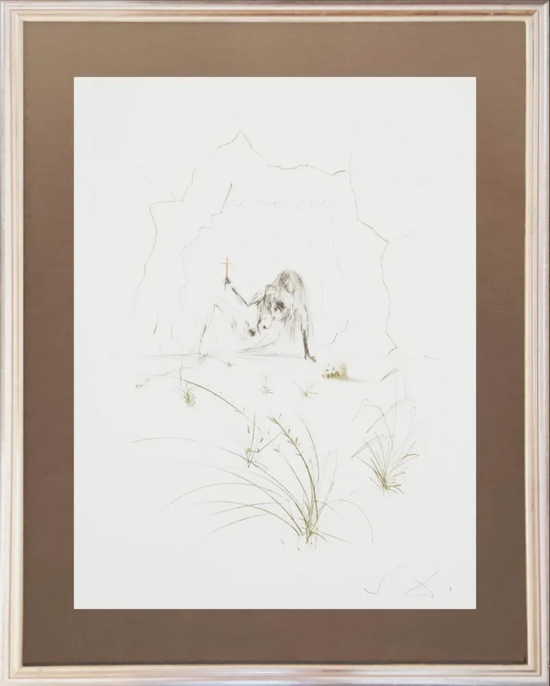 Radierung Dali - Brother Ogrin, the Hermit