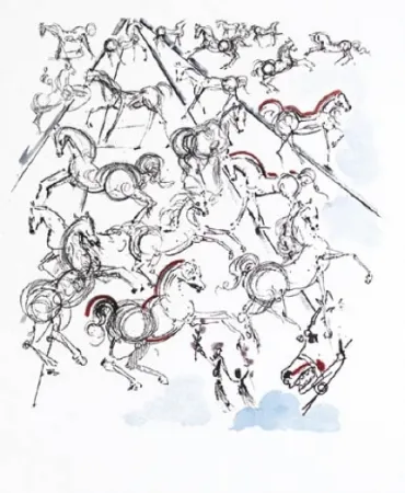 Stich Dali - Chevaux bleus