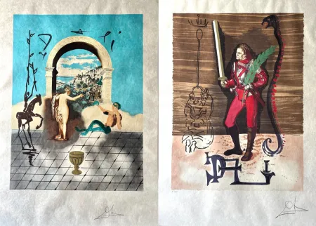 Lithographie Dali - Dalí Discovers America, Complete Set of 2