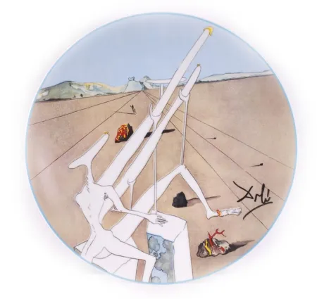 Keramik Dali - Dali Martien muni d'un double microscope Holo-électrique (La Conquête du Cosmos)