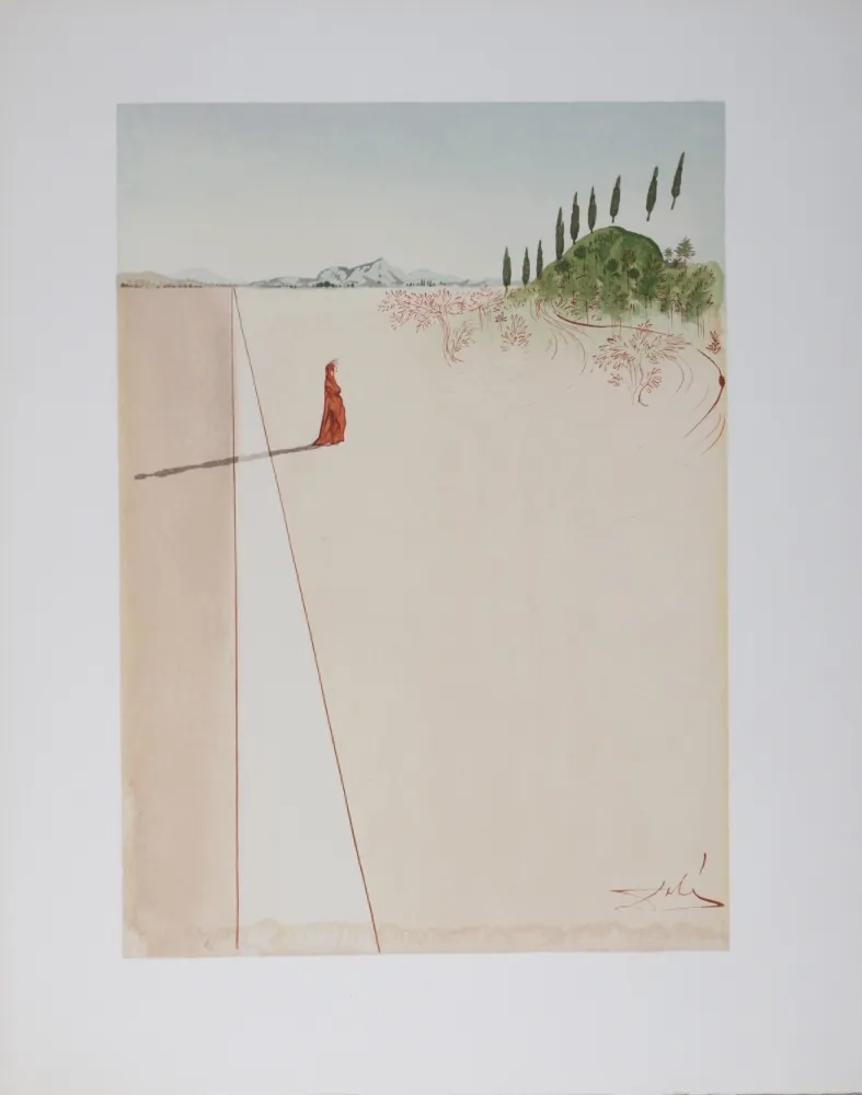 Lithographie Dali - Départ pour le grand voyage