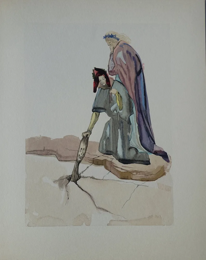 Holzschnitt Dali - Divine Comédie, Enfer 32, Les traitres envers leur patrie