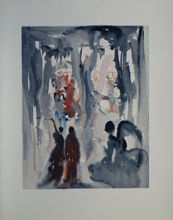 Holzschnitt Dali - Divine Comédie, Paradis 13, Ainsi fut créé la Terre