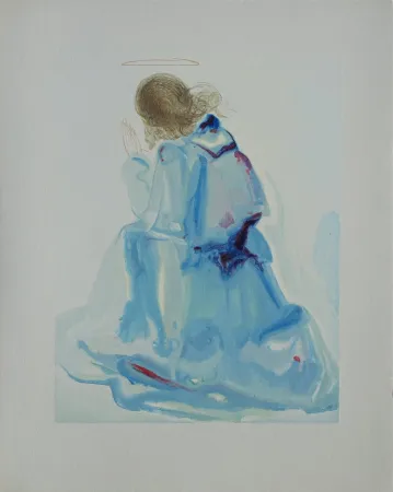 Holzschnitt Dali - Divine Comédie, Paradis 2, L'ange