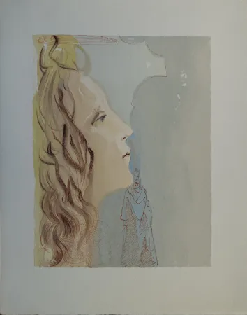 Holzschnitt Dali - Divine Comédie, Paradis 8, La plus grande beauté de Béatrice