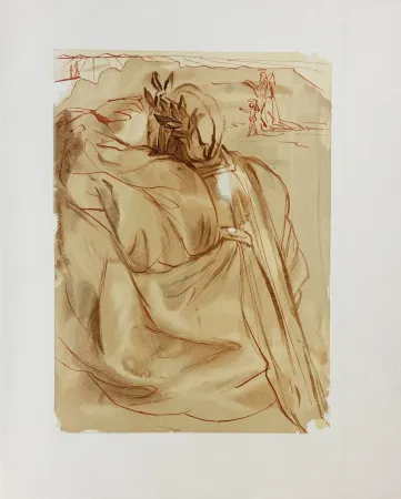 Holzschnitt Dali - Divine Comédie, Purgatoire 30, L'annonce d'un grand événement