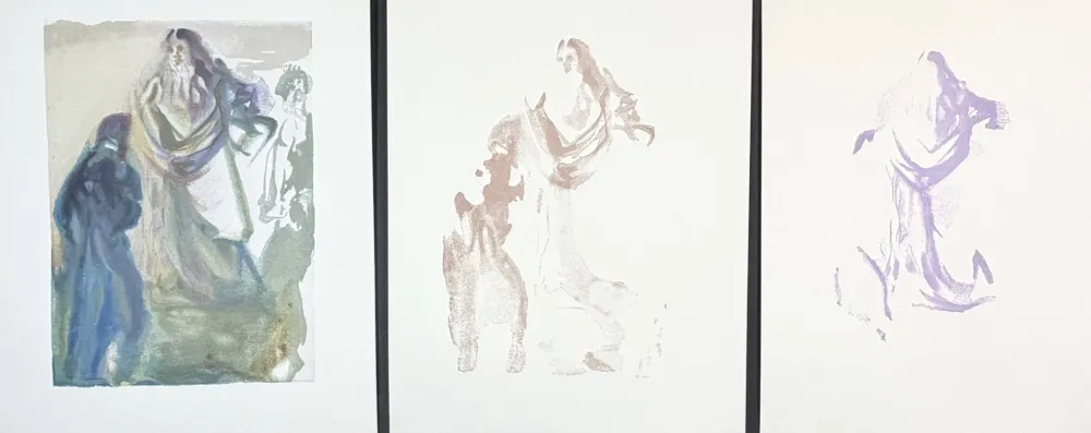 Holzschnitt Dali - Divine Comedy Heaven Canto 27 Decomposition (3 Pieces)