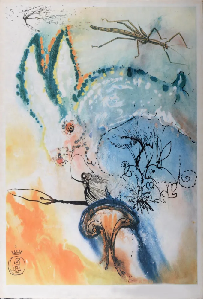 Heliogravüre Dali - Down the Rabbit Hole, 1969