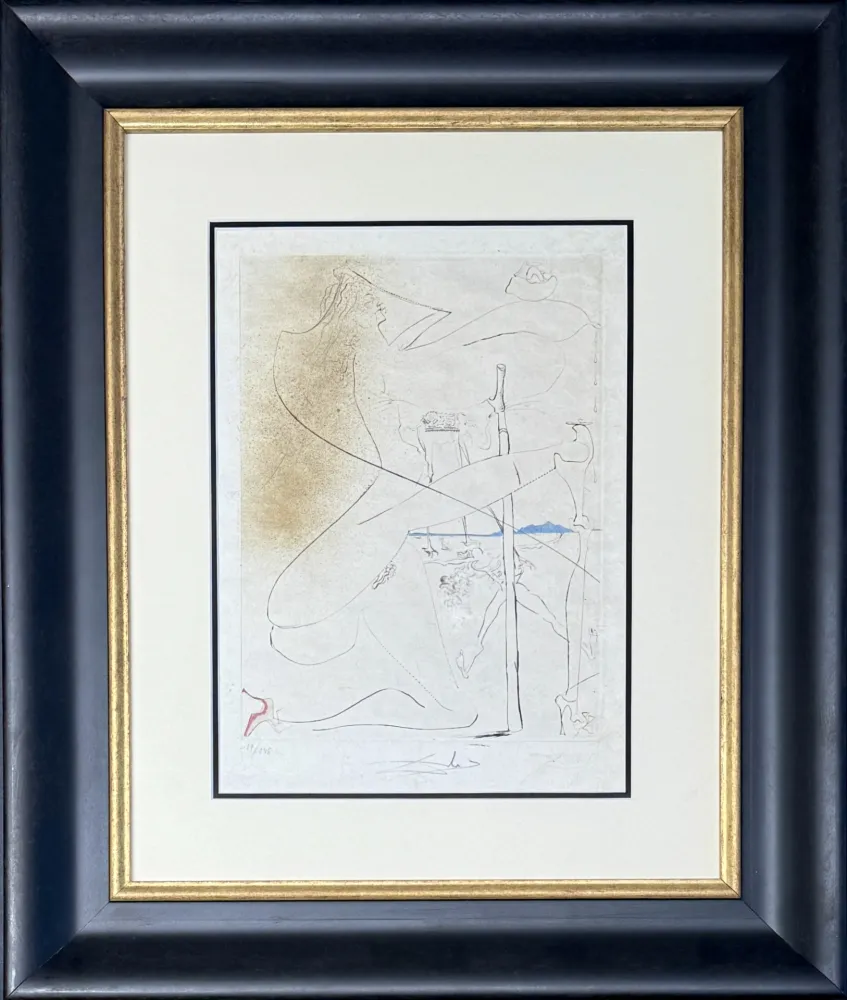 Stich Dali - Femme à la béquille