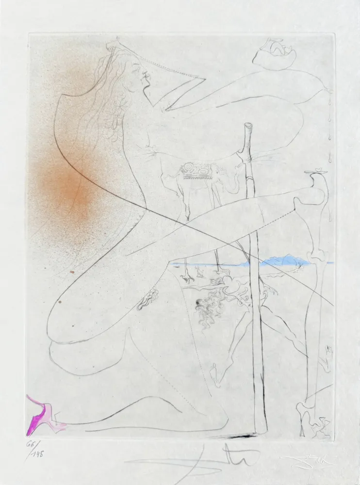 Stich Dali - Femme à le béquille