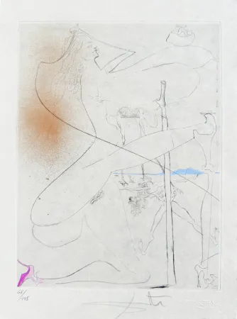 Stich Dali - Femme à le béquille