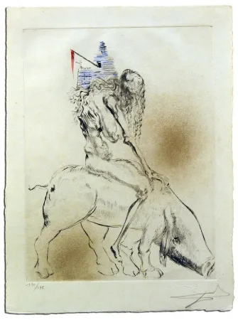 Stich Dali - Femme Au Cochon, from Faust 