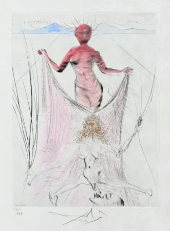 Stich Dali - Femme tenant le voile