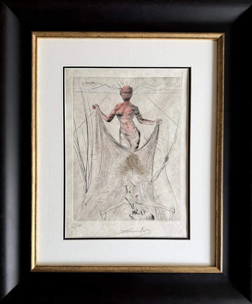 Stich Dali - Femme tenant le voile