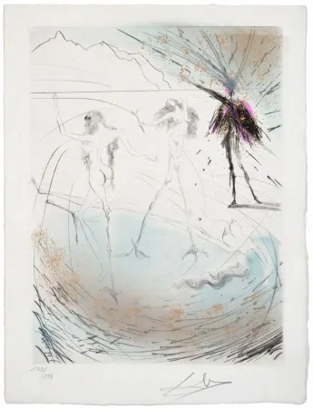 Kaltnadelradierung Dali - Femmes poules (Hen Women)