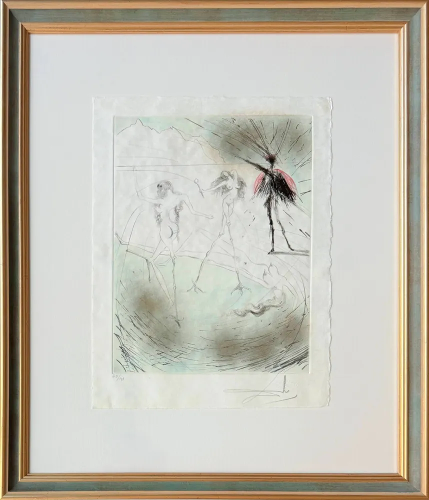 Kaltnadelradierung Dali - Femmes poules (Hen Women)