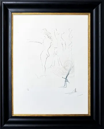 Kaltnadelradierung Dali - Femmes surréalistes