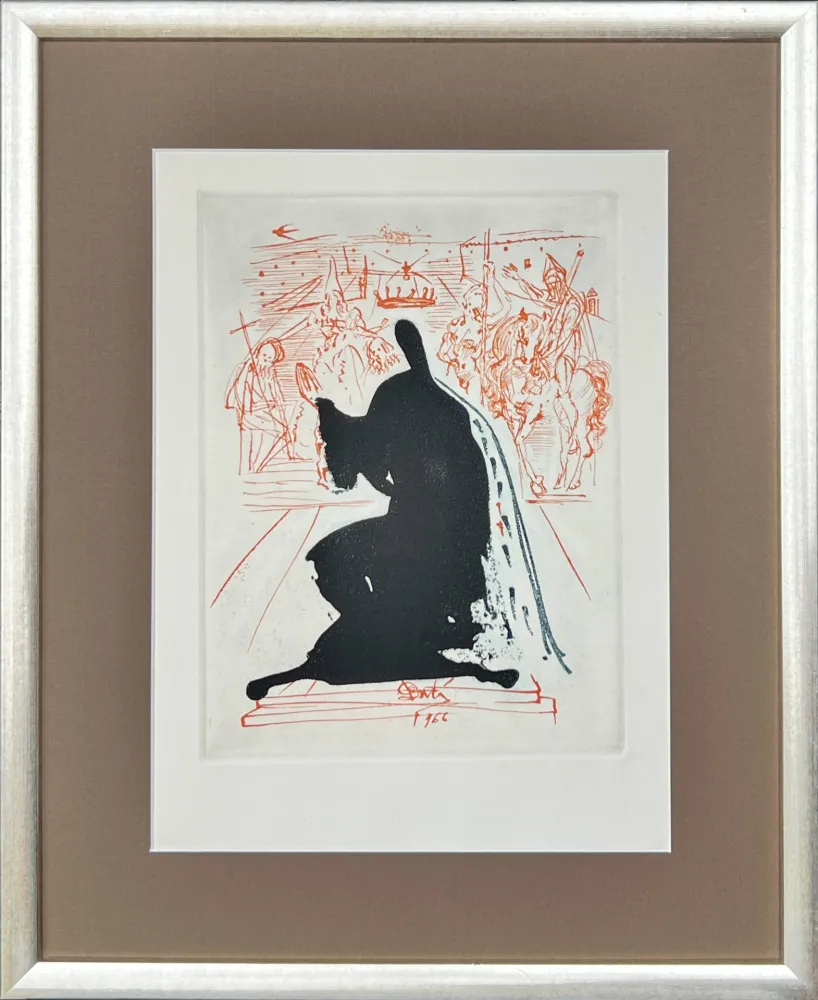 Radierung Dali - Figure in an Ermine Cloak