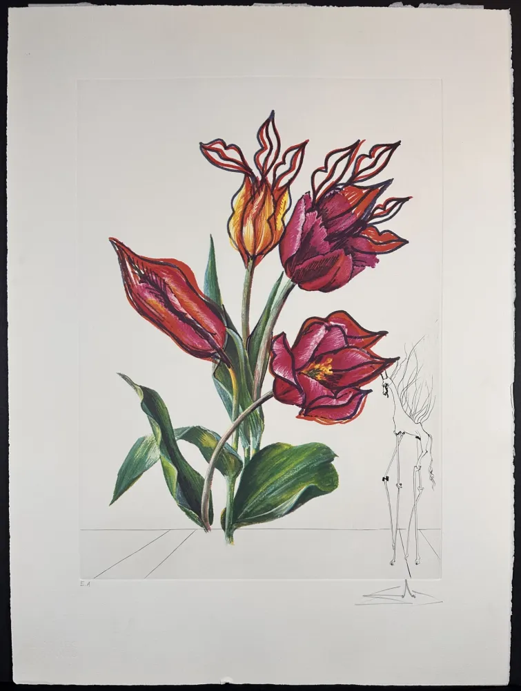 Stich Dali - Florals Tulips Girafe en Feu