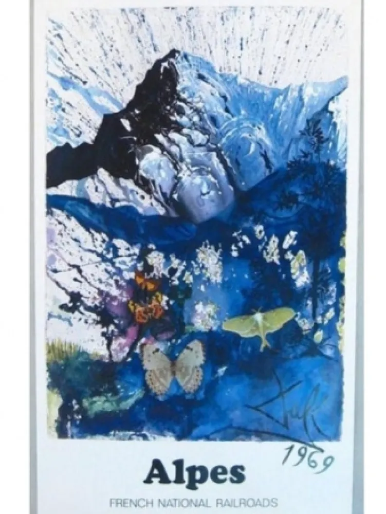 Plakat Dali - FRENCH RAILWAYS LES ALPES