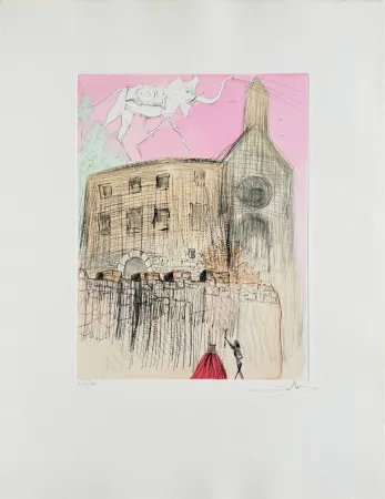 Radierung Dali - Gala's Castle
