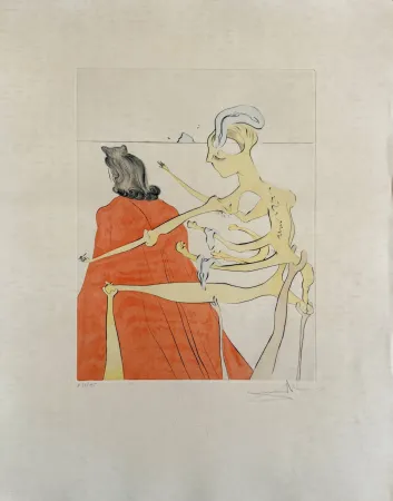 Radierung Dali - Gala's Godly Back