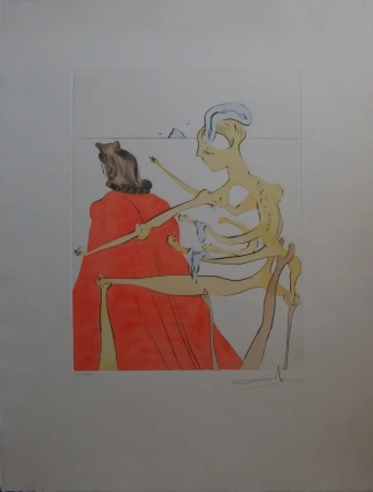 Radierung Dali - Gala's godly back (After 50 years of surrealism)