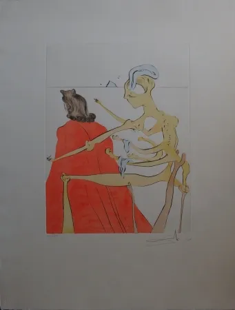 Radierung Dali - Gala's godly back (After 50 years of surrealism)