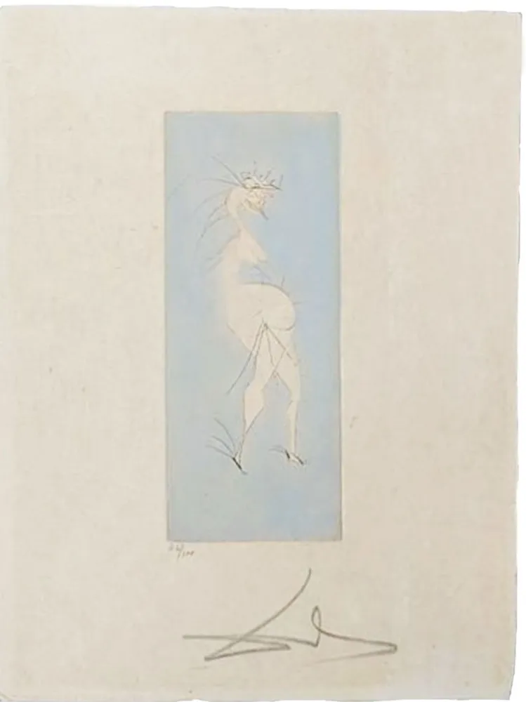 Kaltnadelradierung Dali - Grotesque