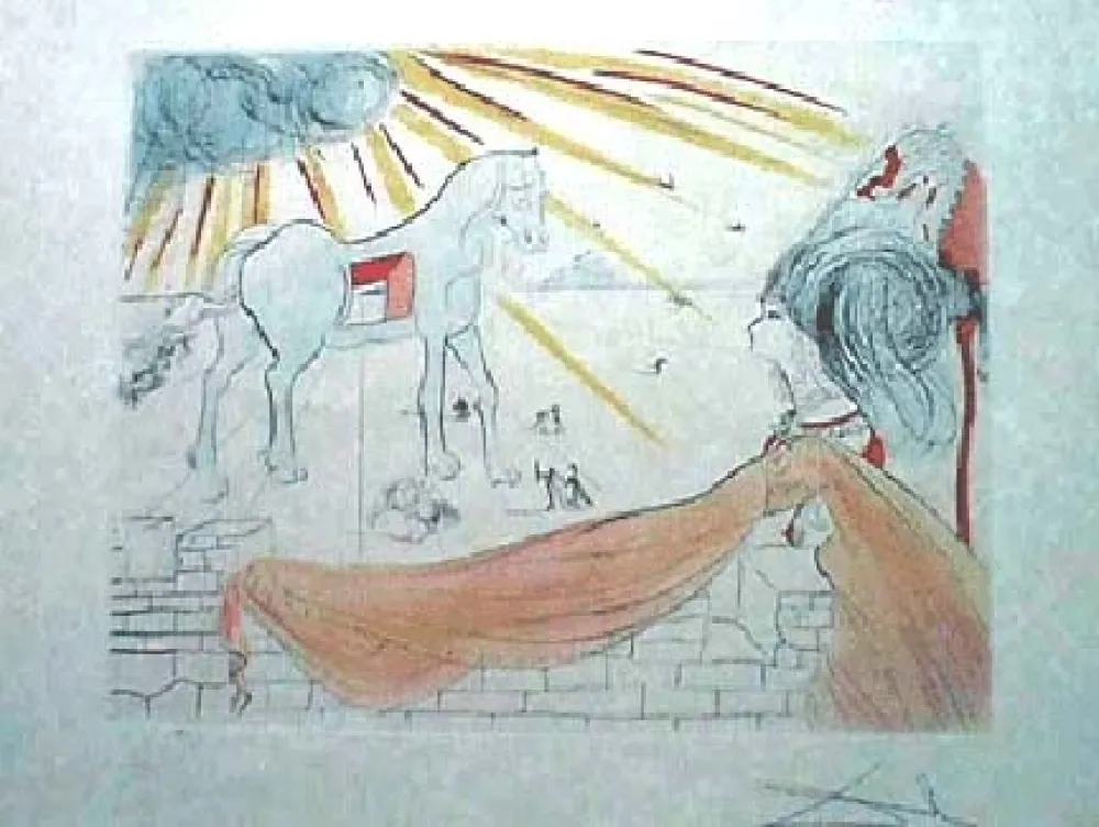 Stich Dali - Helen and the Trojan Horse