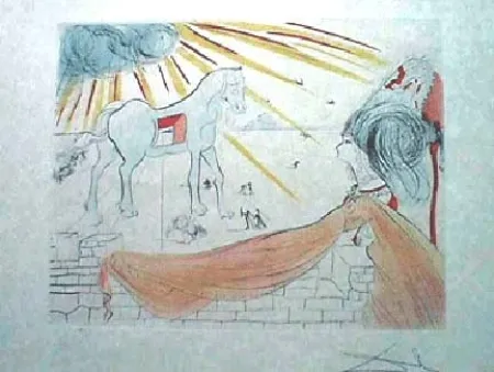 Stich Dali - Helen and the Trojan Horse