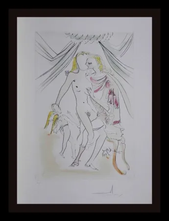 Stich Dali -  Hommage a Albrecht Durer Venus Mars Cupidon