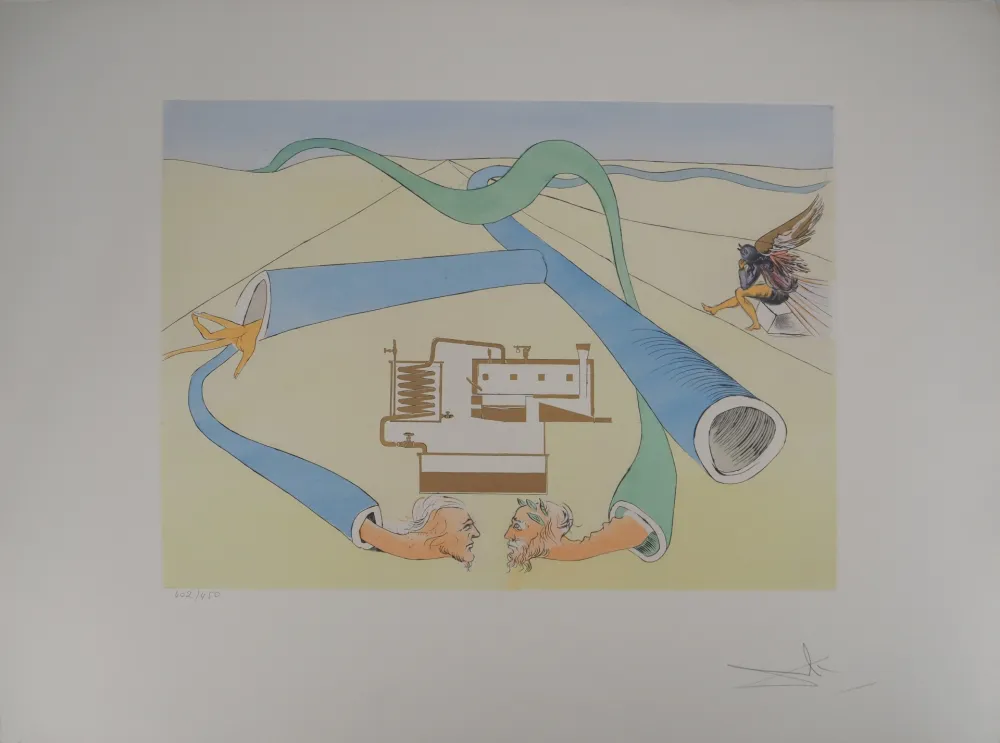 Stich Dali - Hommage à Léonard de Vinci : le cracking du pétrole