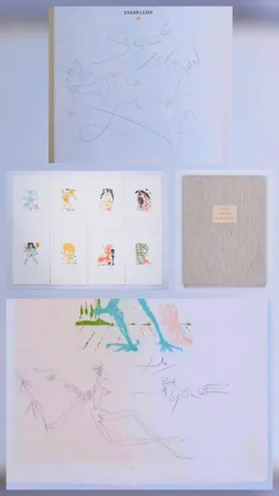 Aquatinta Dali - Huit péchés capitaux - with two original drawings