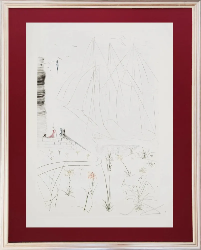 Radierung Dali - Iseult's Arrival