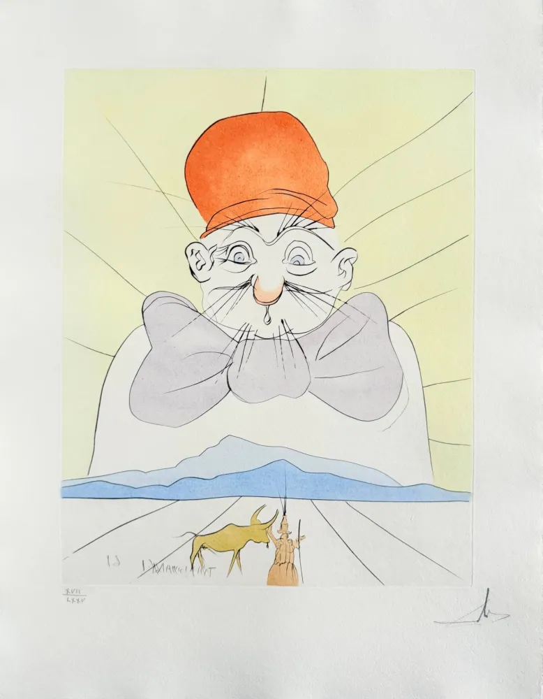 Kaltnadelradierung Dali - Kosonaga chojo (The princess and the herd boy)