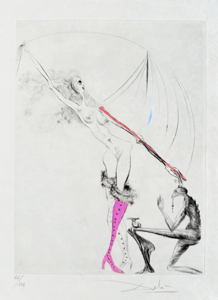 Radierung Dali - La Botte violette