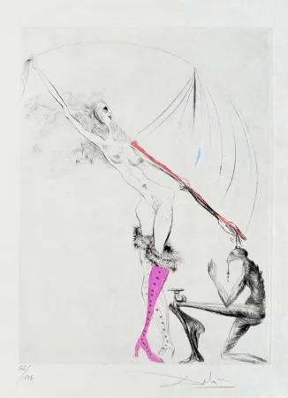 Radierung Dali - La Botte violette