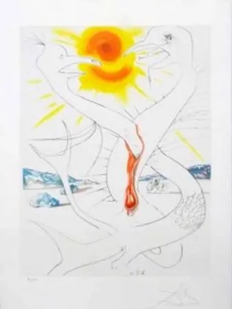 Radierung Dali - La conquista del Cosmos