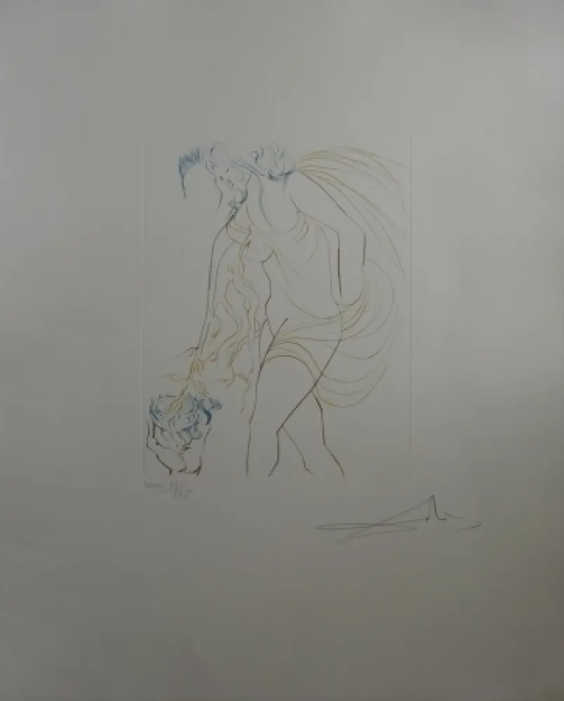Radierung Dali - La Coupe Offerte